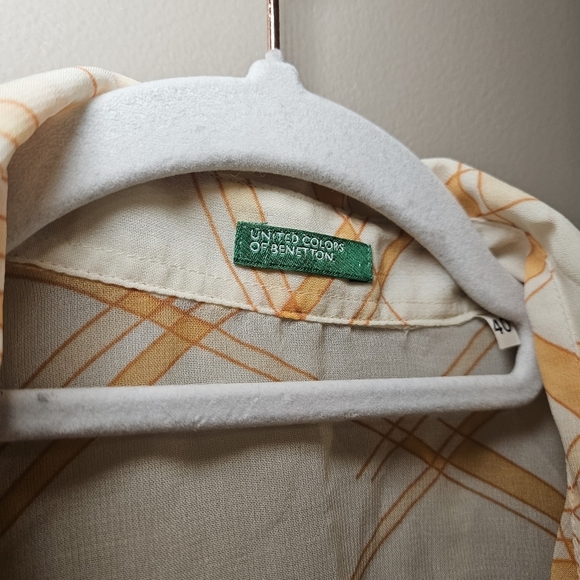 Retro Orange Sheer United Colors Of Benton Button Down - Picture 3 of 8